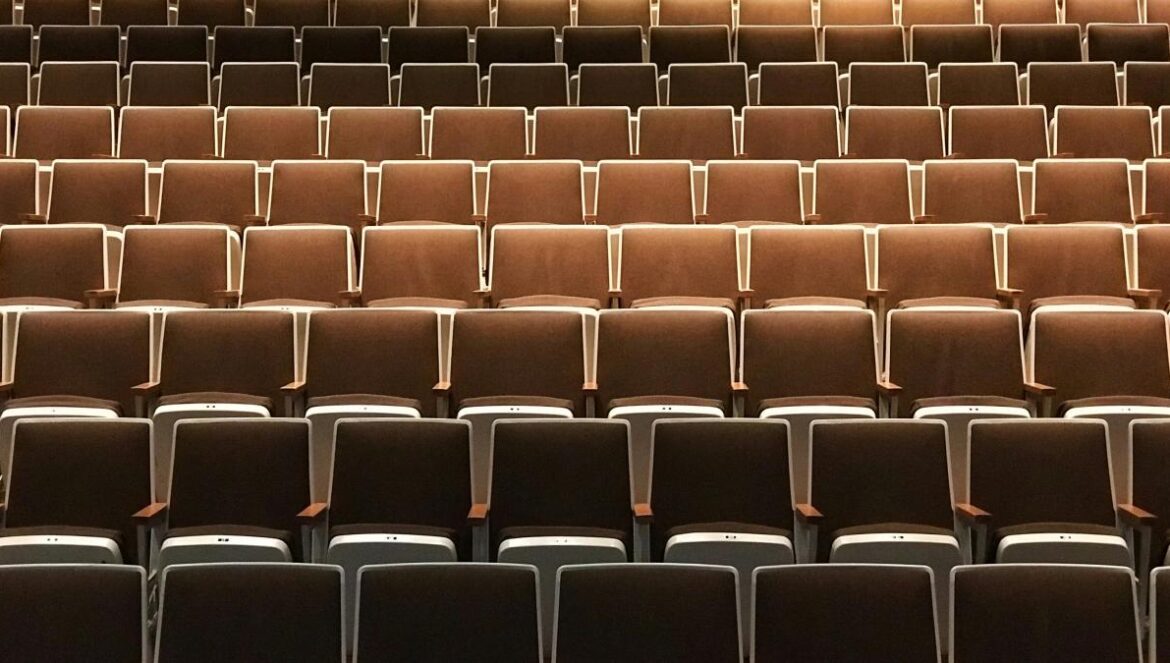 empty brown theater chairs