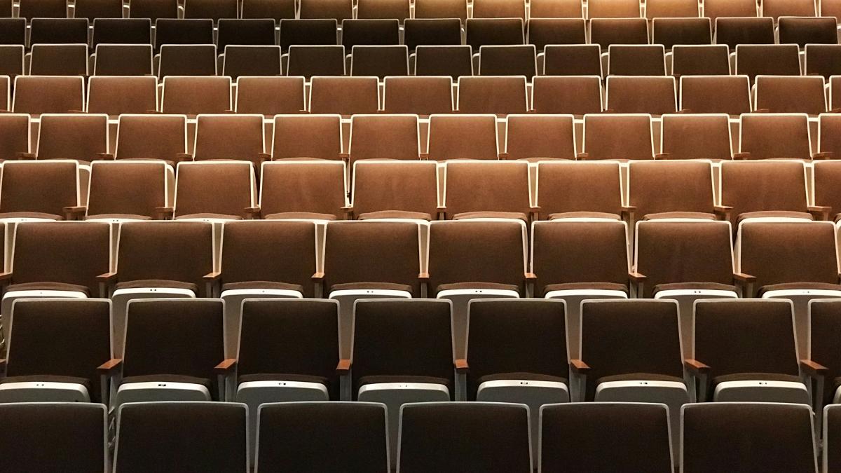 empty brown theater chairs