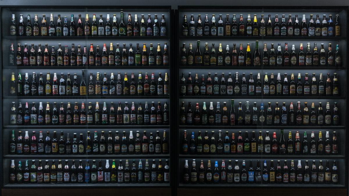 assorted-label liquor bottle lot