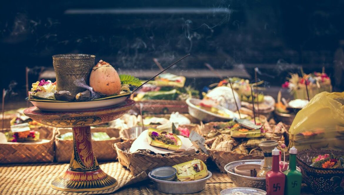 cooked food on beige table mat
