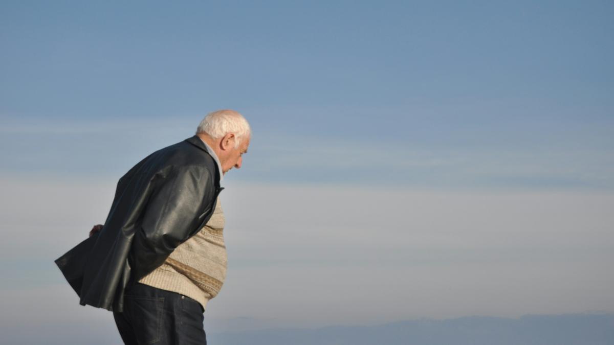 man looking downward