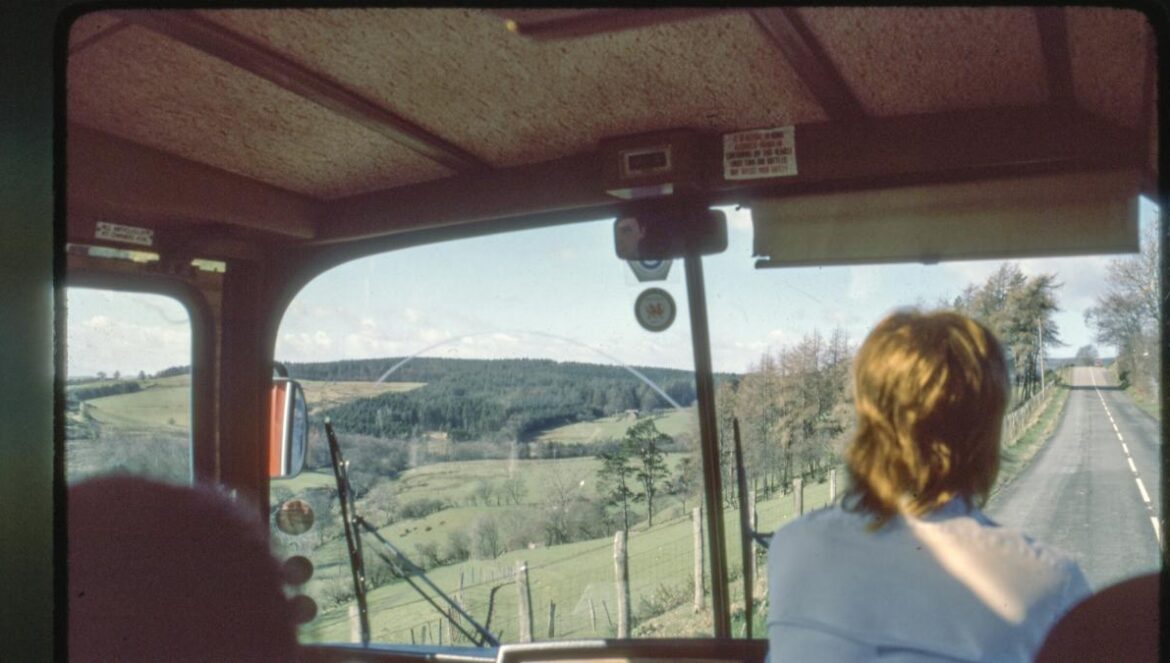 man driving bus