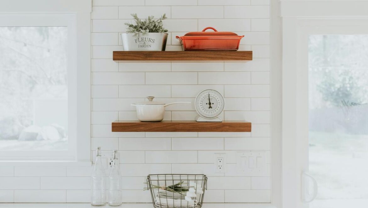 brown wooden rack