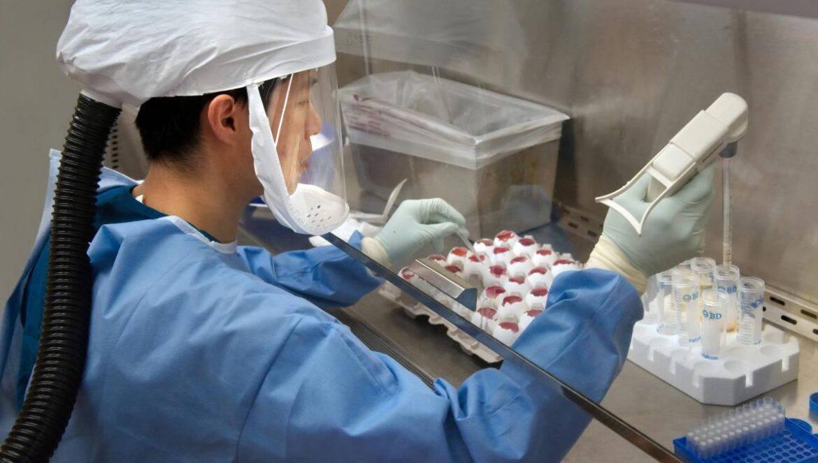person inside laboratory