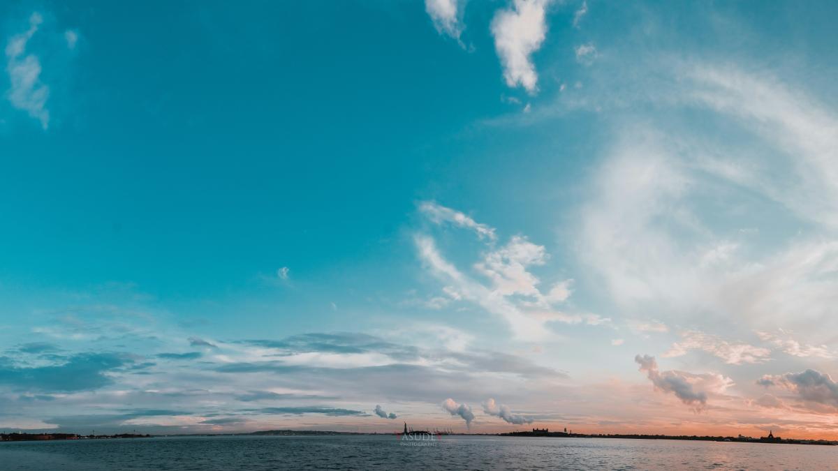 blue sky and white clouds