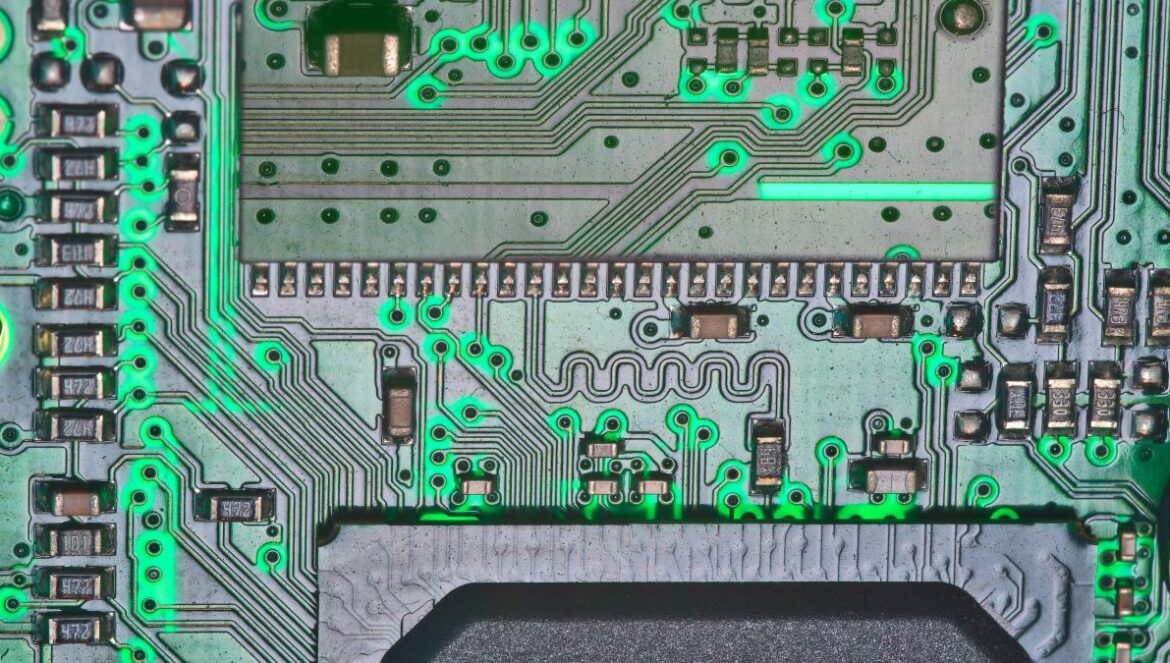green and black computer part