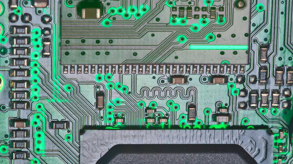 green and black computer part