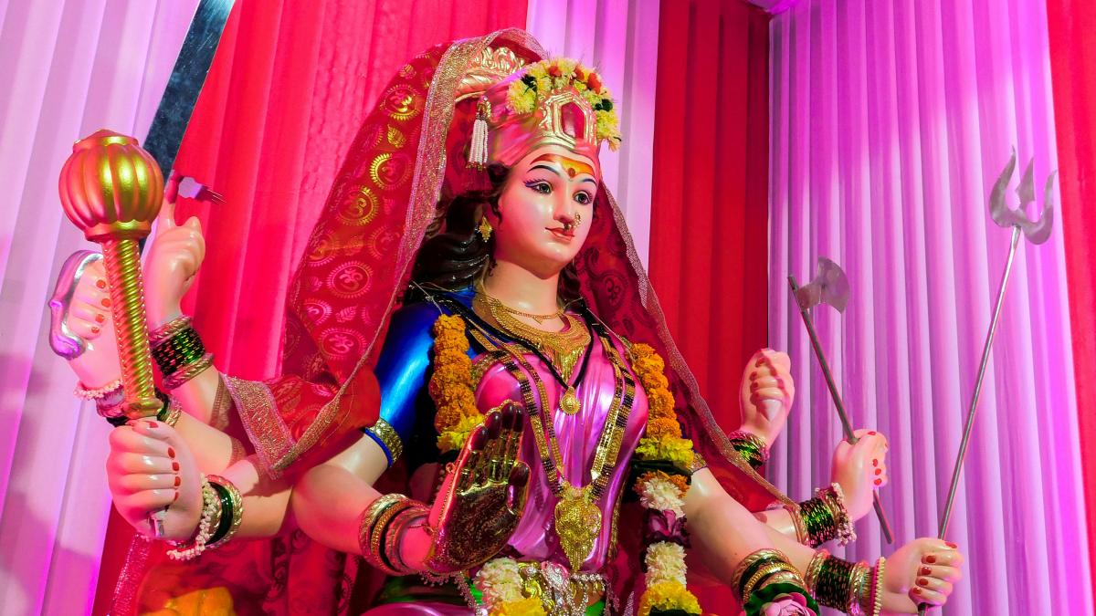 woman in purple and gold sari dress