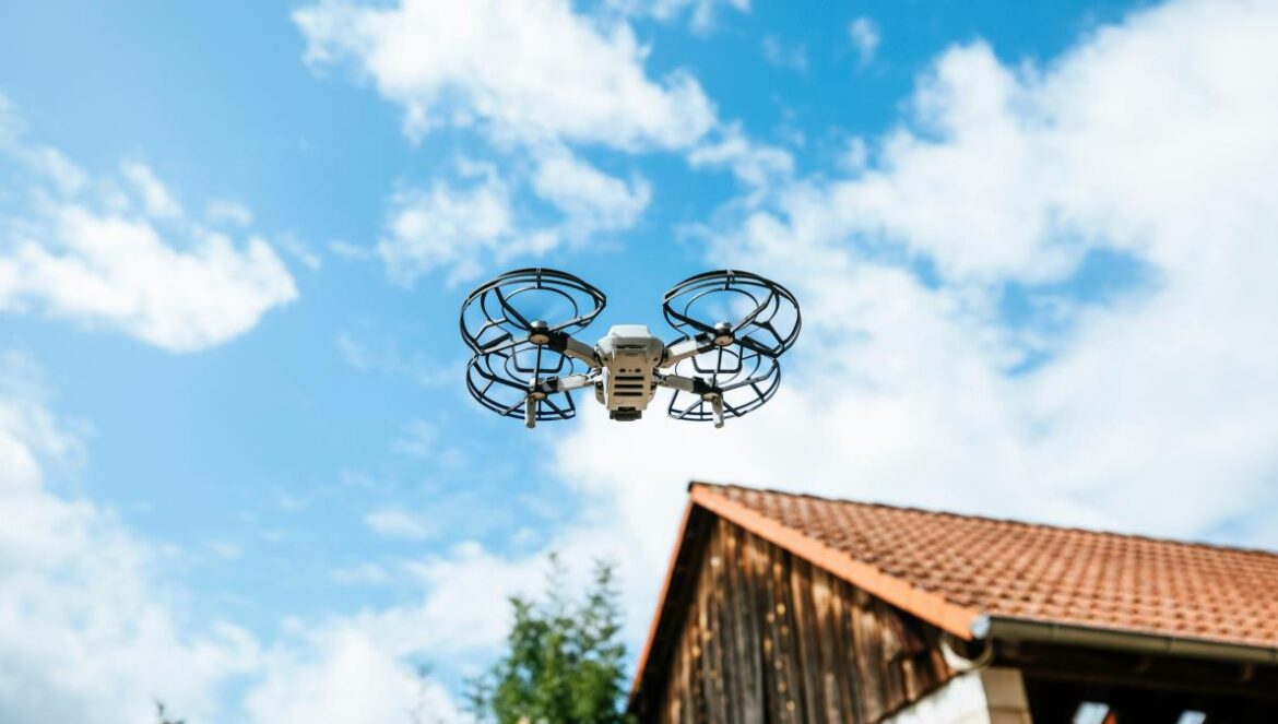 a remote controlled flying object in the air