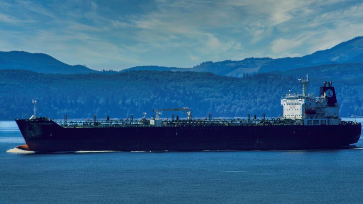 a large ship in the water