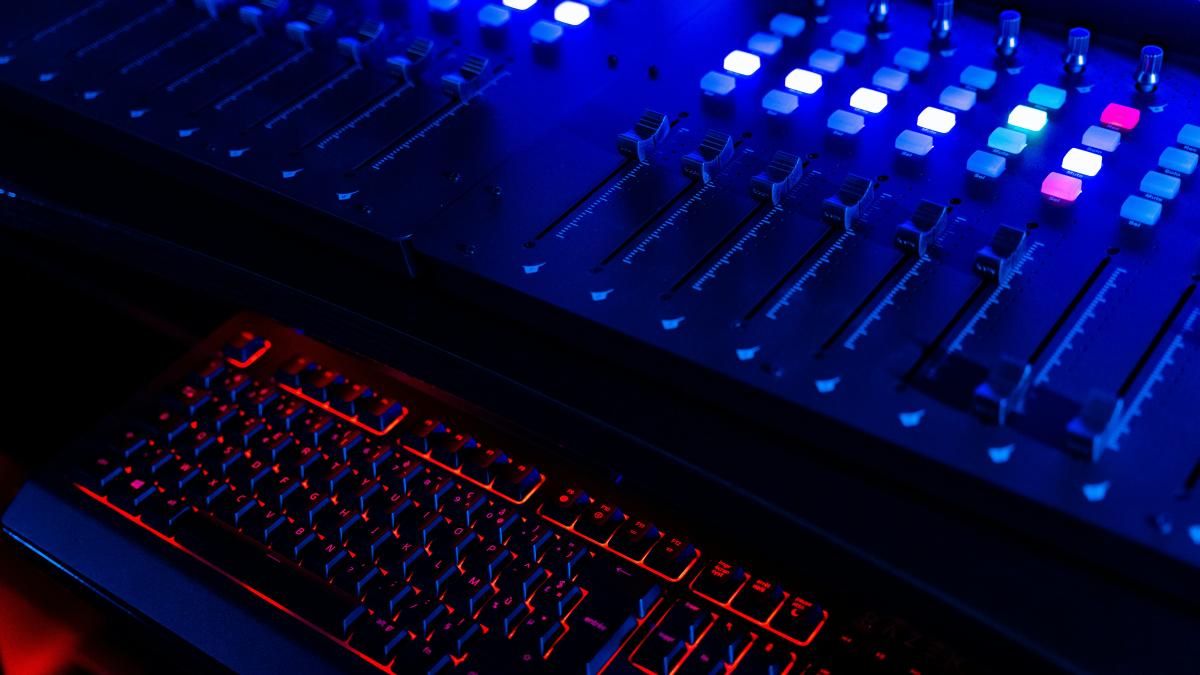 a close up of a keyboard and a mouse