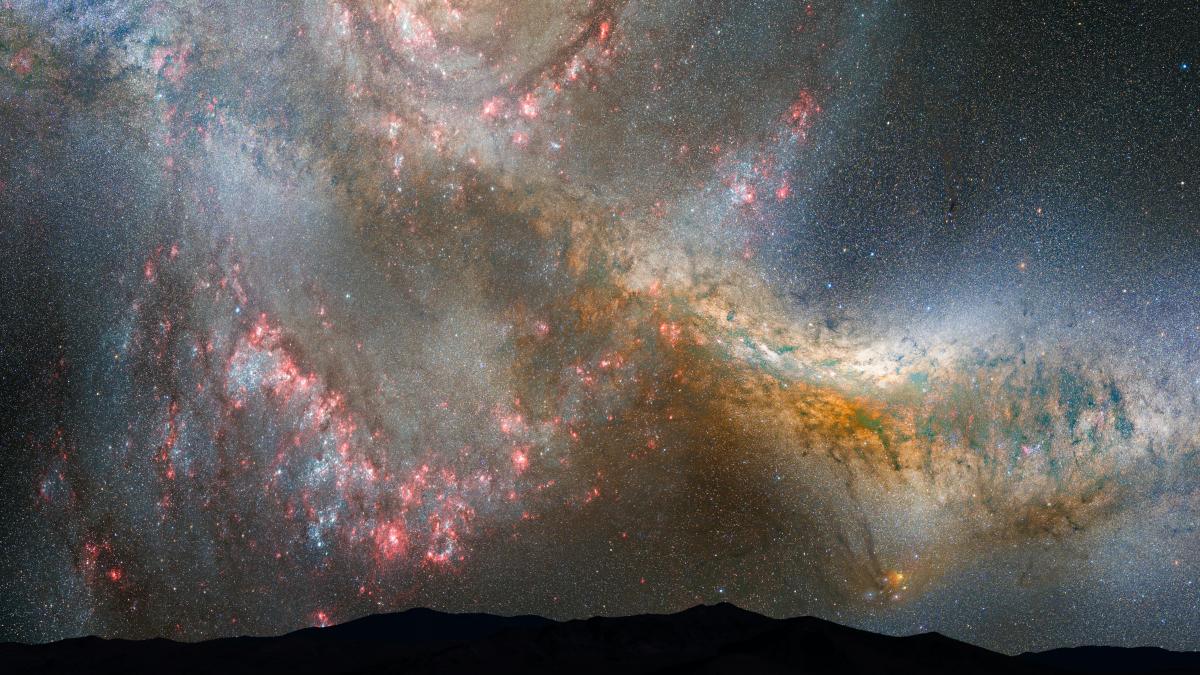 a large group of stars in the sky