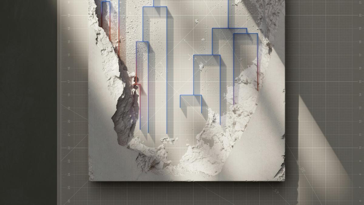 a picture of a city with blue lines on it