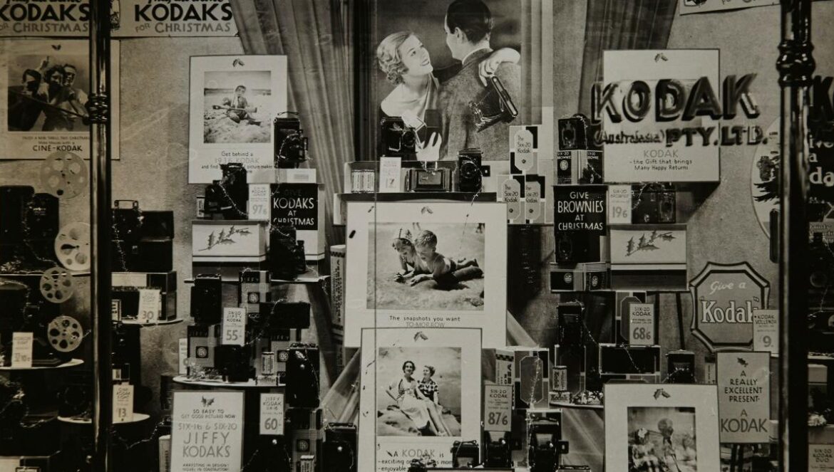 grayscale photography of Kodak photo collection