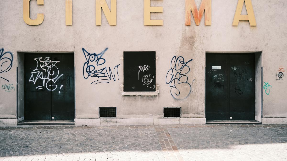 a building with graffiti on the side