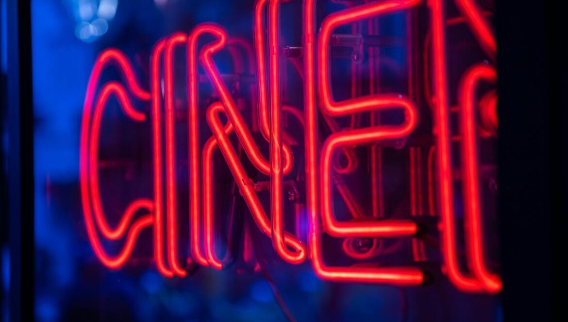 red and blue neon light signage