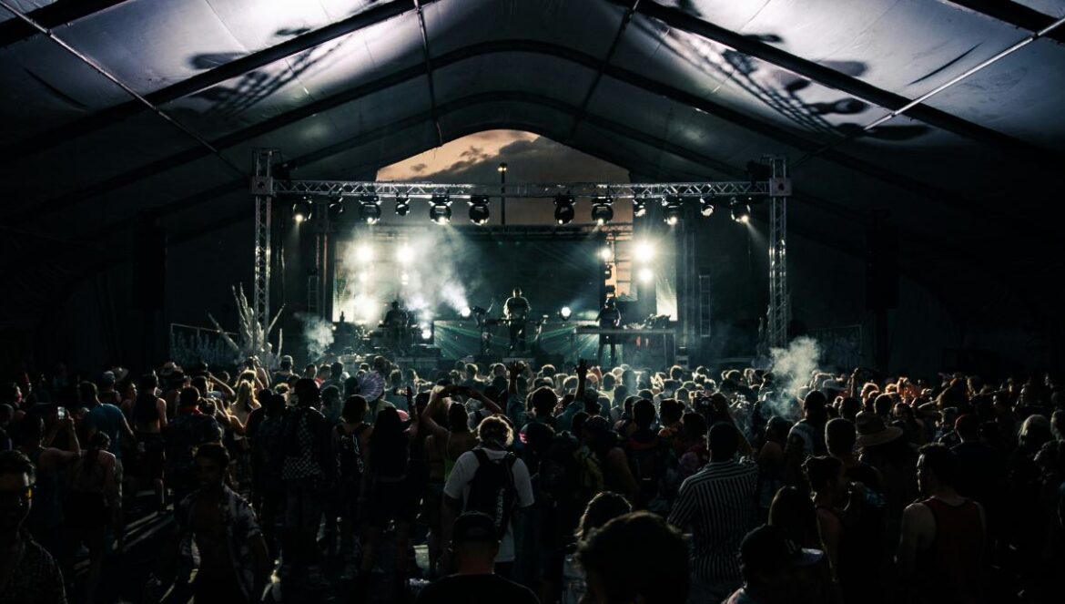 people gathering in a concert