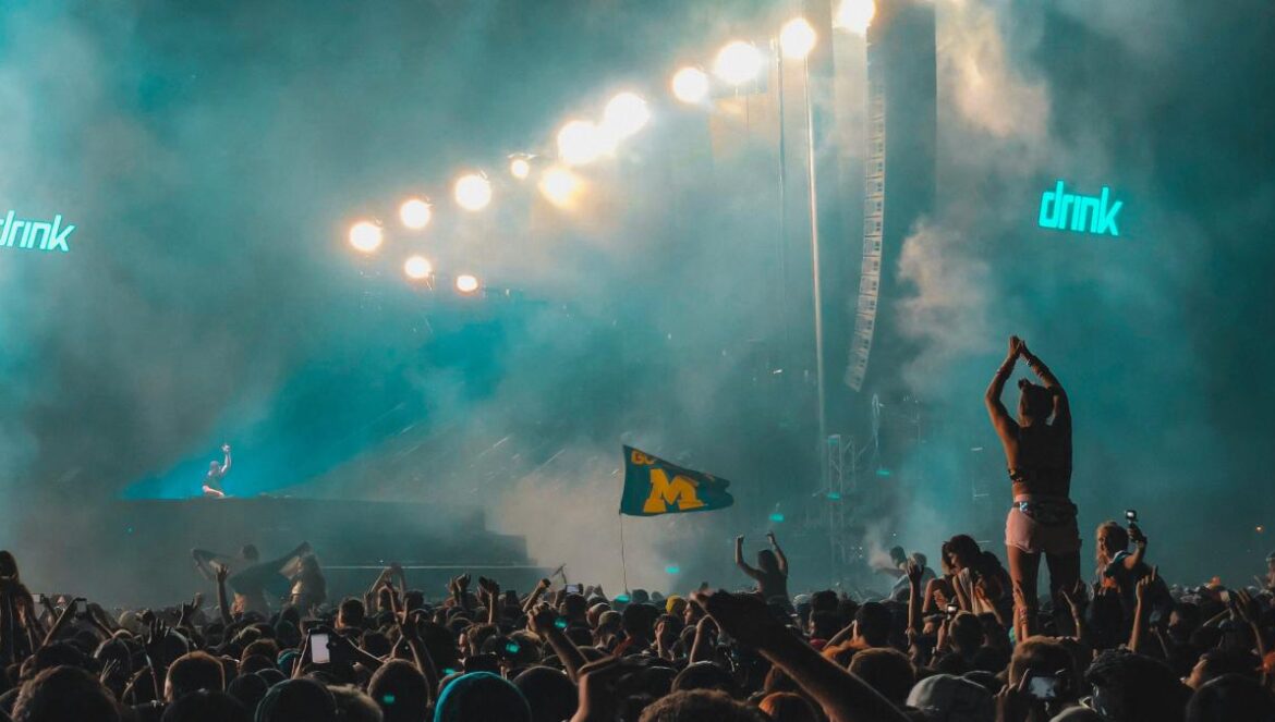 people in front of stage