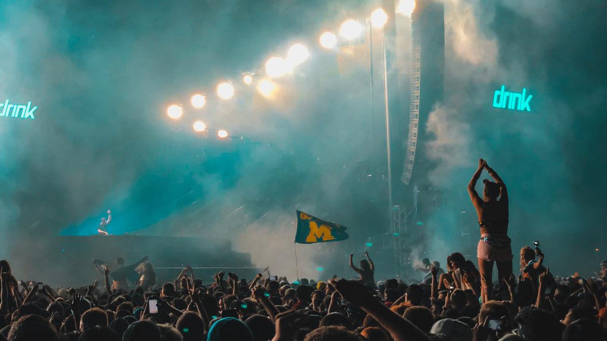 people in front of stage