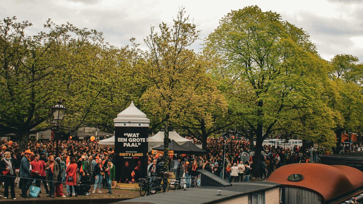 a group of people outside