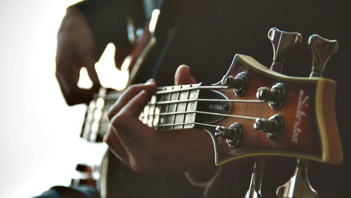 person playing guitar