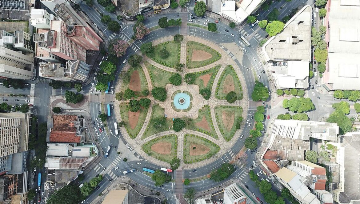 aerial photo of city