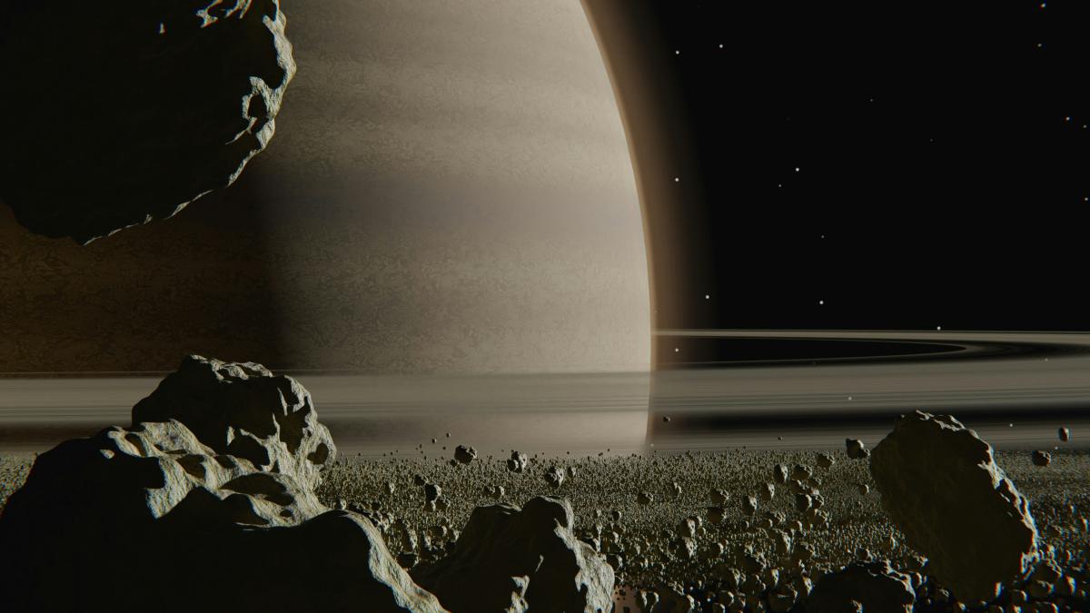 a large group of people watching a television