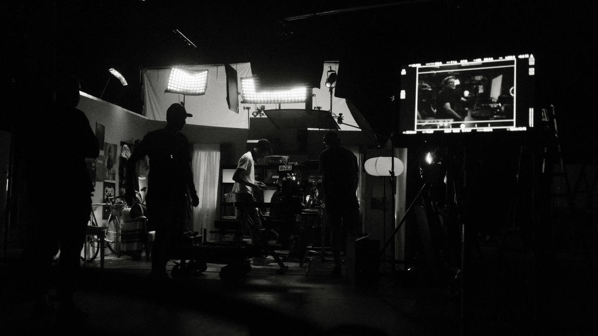 a black and white photo of a group of people