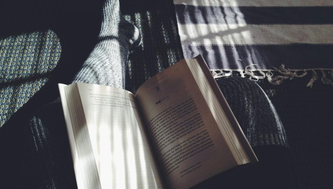 person reading book