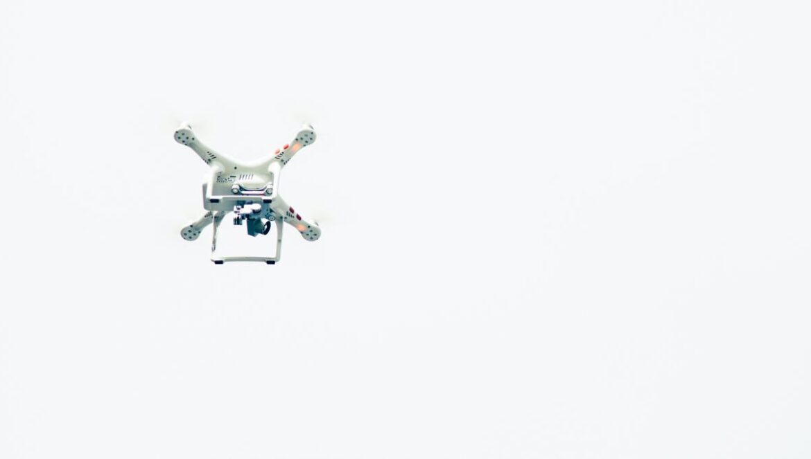 white quadcopter