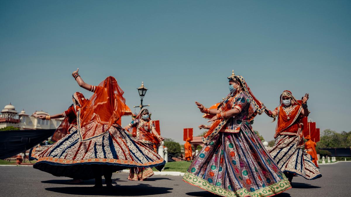 a group of people in traditional dress