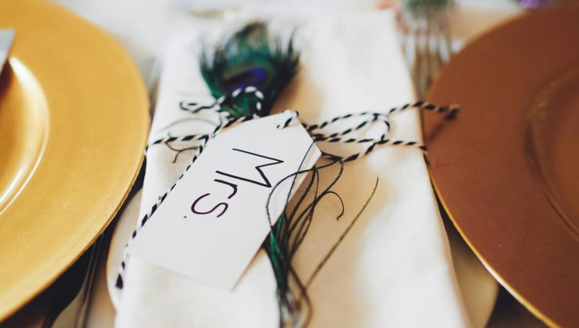 white card and plates