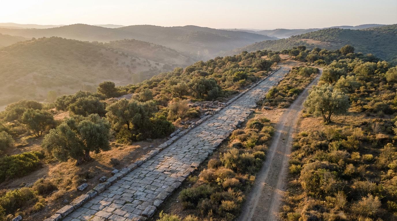 La calzada romana de Peñarroya : un géant antique de 12m